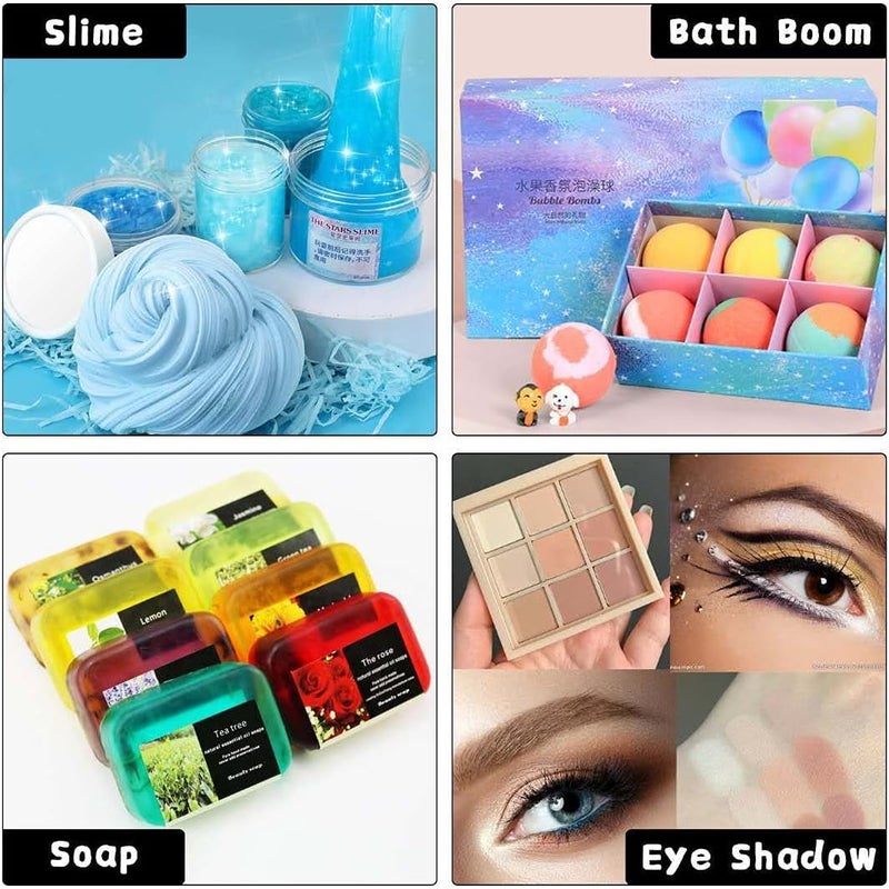 LightStone Mica Powder - 60g Mica Powder for Epoxy Resin - Pearl Pigment Powder Dye for Resin/Eye Shadow/Soap Making/Nails/Bath Bombs etc. (Blue) - Image 4